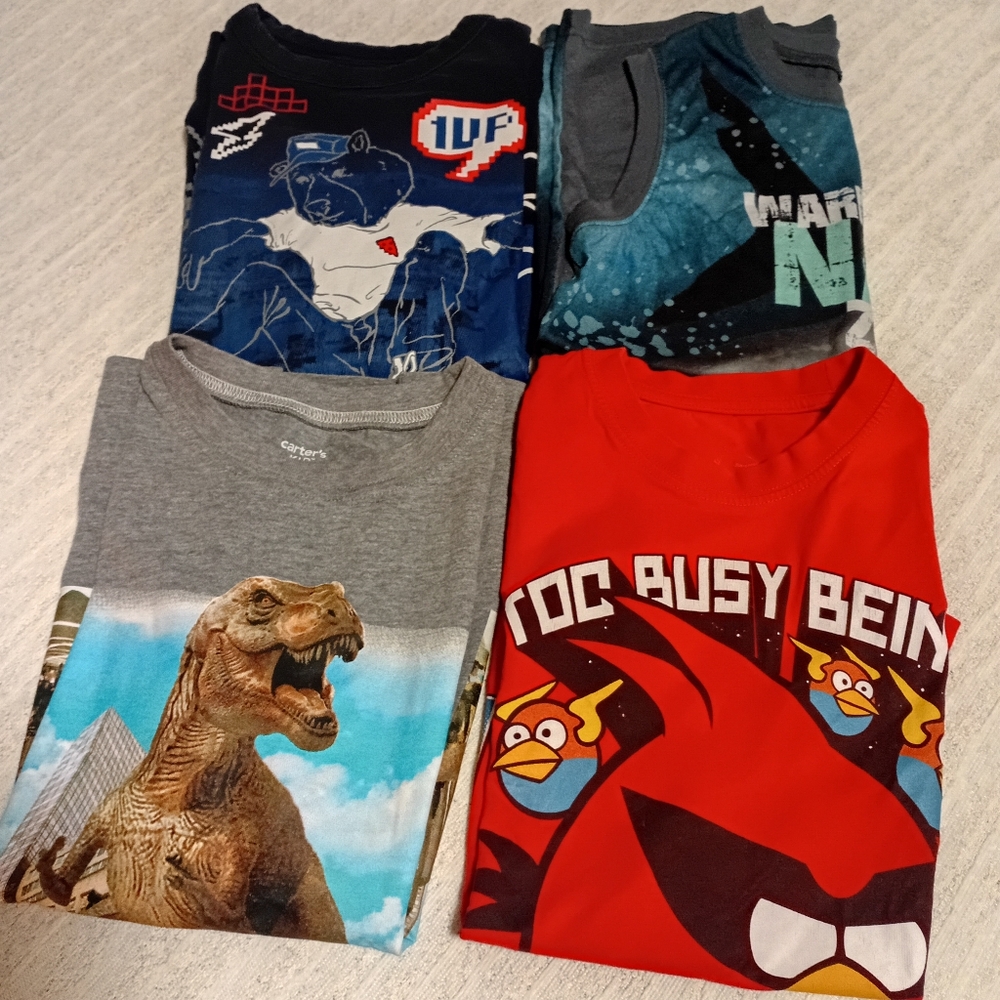 T- Shit (Set of 4) Carter's Red Angry Birds Graphic Tee with Multi Graphic Tees